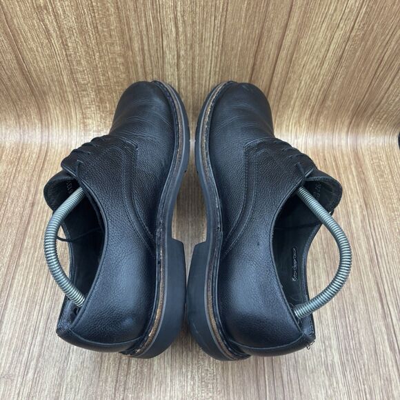 Mephisto Marlon Plain Toe Oxford Men’s Size 8 Black Grain Leather Lace Shoes - Picture 6 of 10